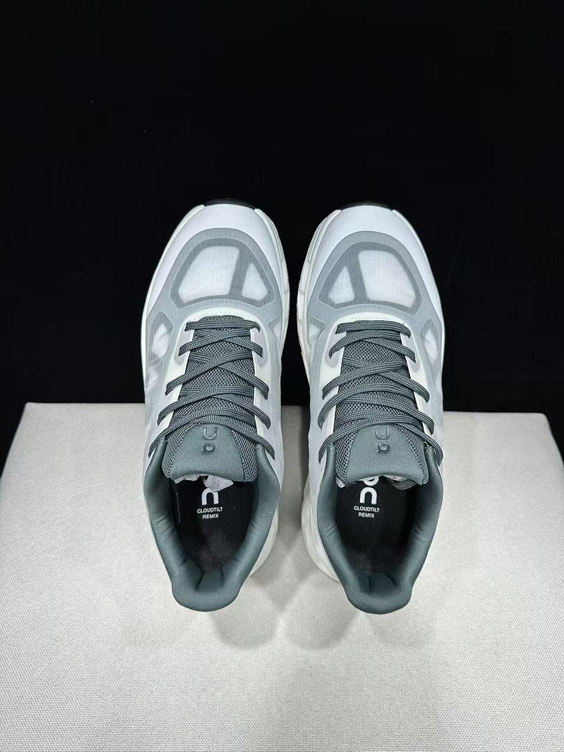 White and Green On Cloudtilt Remix Sneakers - product image from the listing.
