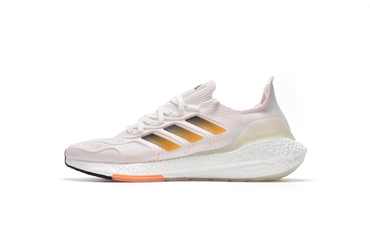 adidas Ultra Boost 2022 Heat.RDY White Flash Running Shoes in Orange GZ0129 - product image from the listing.