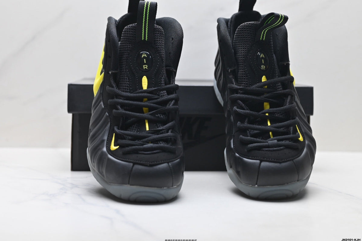 Nike Air Foamposite One Black Neon Sneakers in Yellow - product image from the listing.