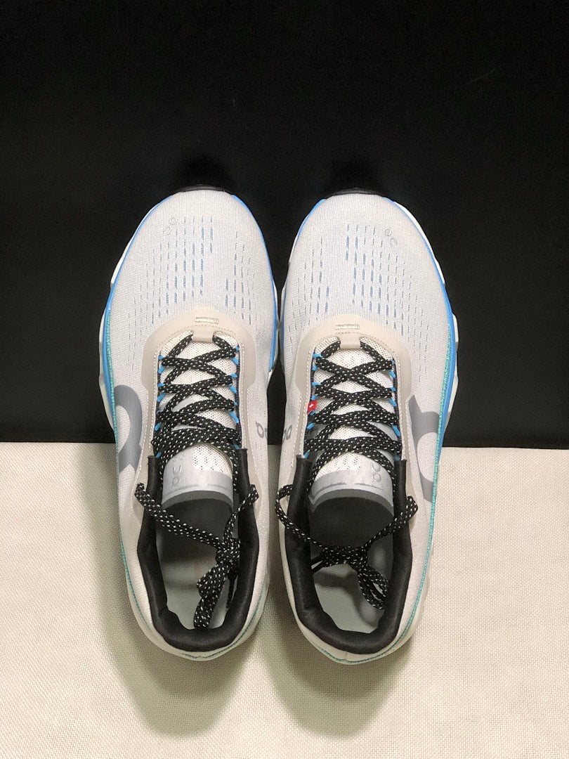 White and Blue On Cloudmonster 2 Running Shoes - product image from the listing.