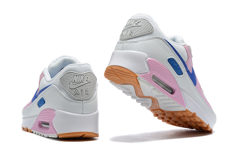 Nike Air Max 90 Sneakers in White Pink Blue DX3316-100 - product image from the listing.