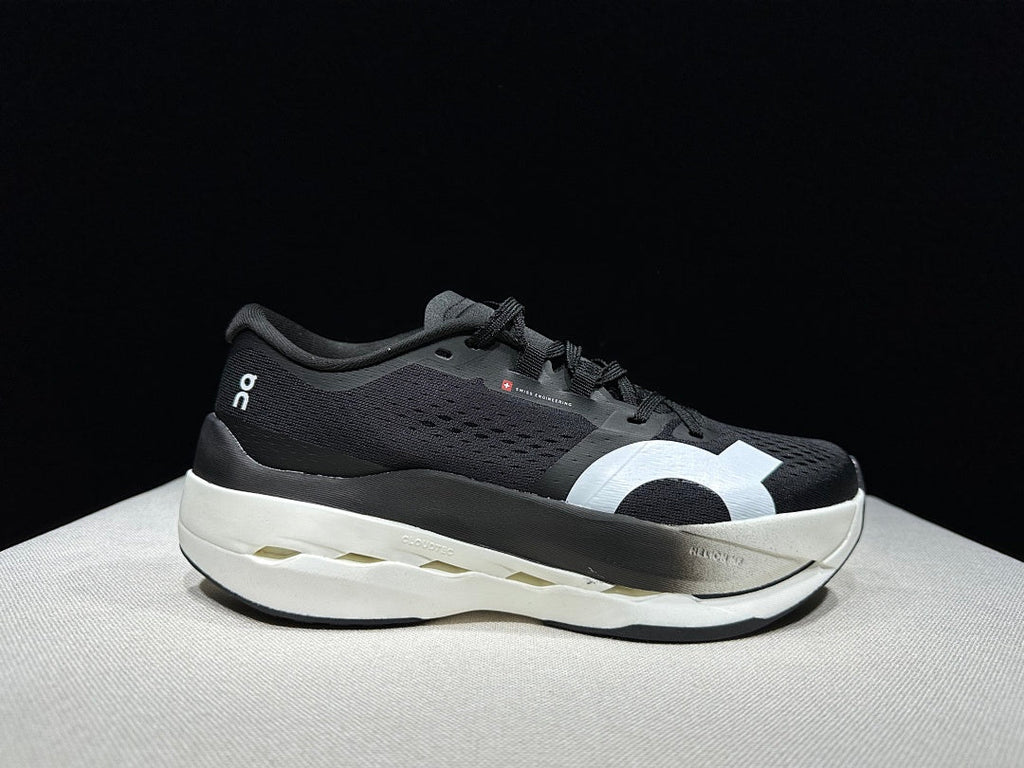 On Cloudboom Max Shoes for Running, Black/White - product image from the listing.