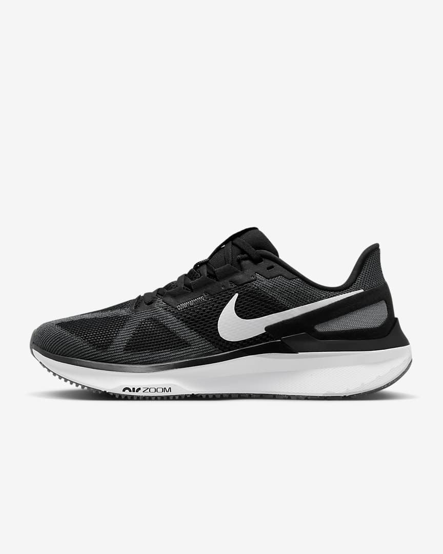 Nike Structure 25 Road Running Shoes in Black DJ7883-002 - product image from the listing.