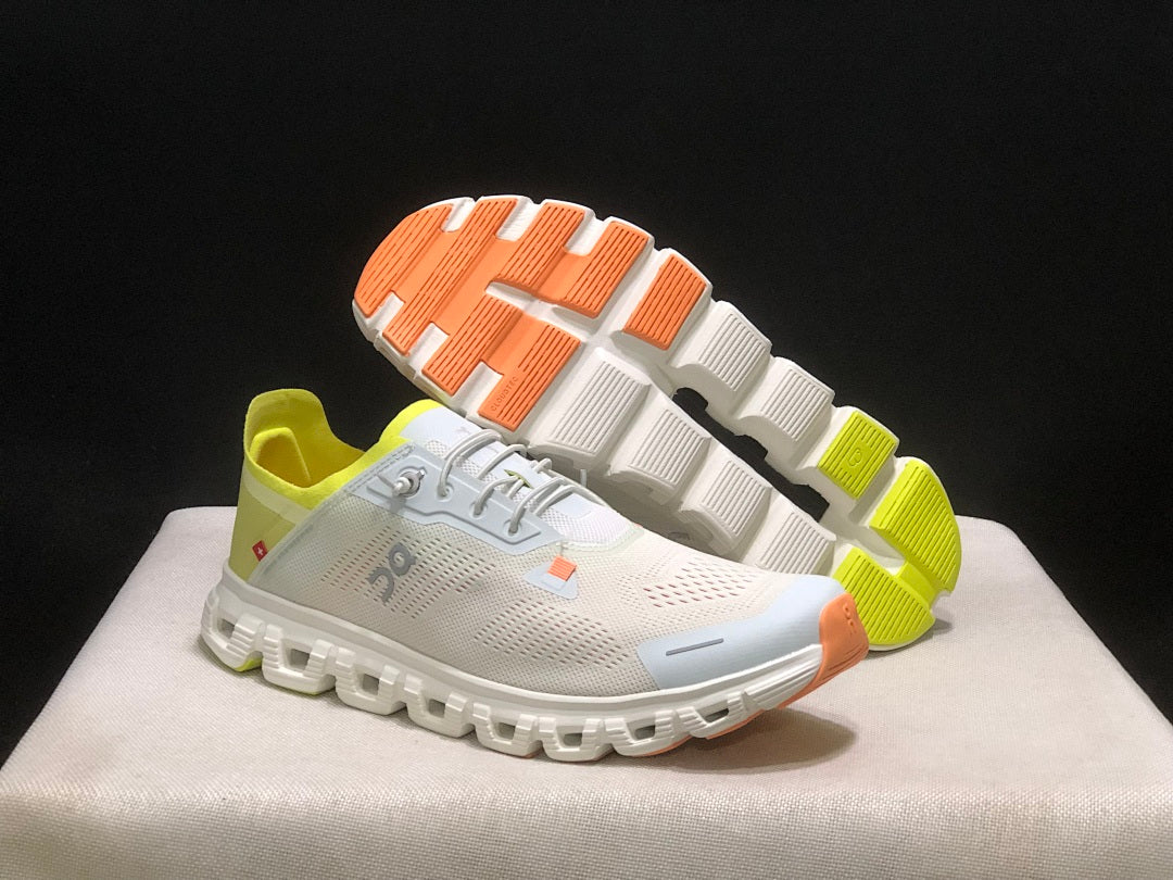 On Cloud 6 Coast Sneakers in Ivory, in Yellow and Orange - product image from the listing.