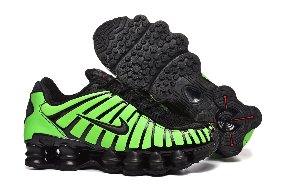 Black and Pink Nike Shox TL Sneakers - product image from the listing.