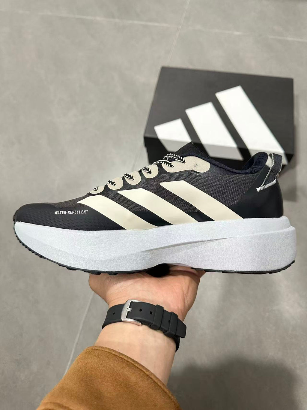 Adidas Terrex Agravic Speed Ultra Trail Running Shoes in Black White - product image from the listing.