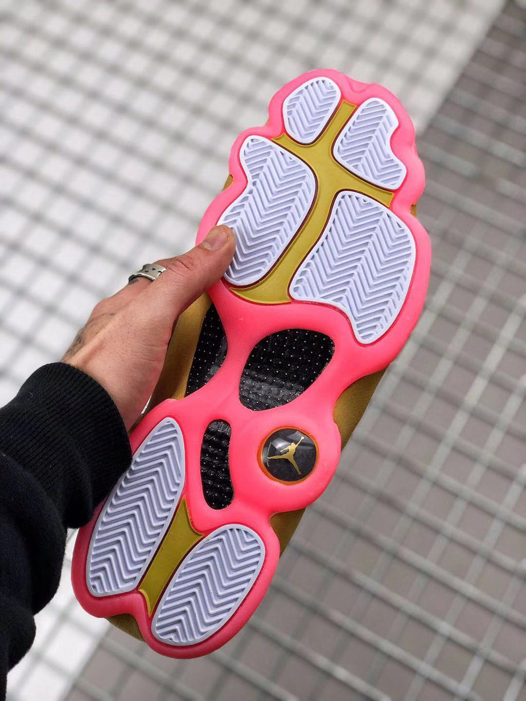 Air Jordan 13 CNY Sneakers in White, in Gold and Pink - product image from the listing.