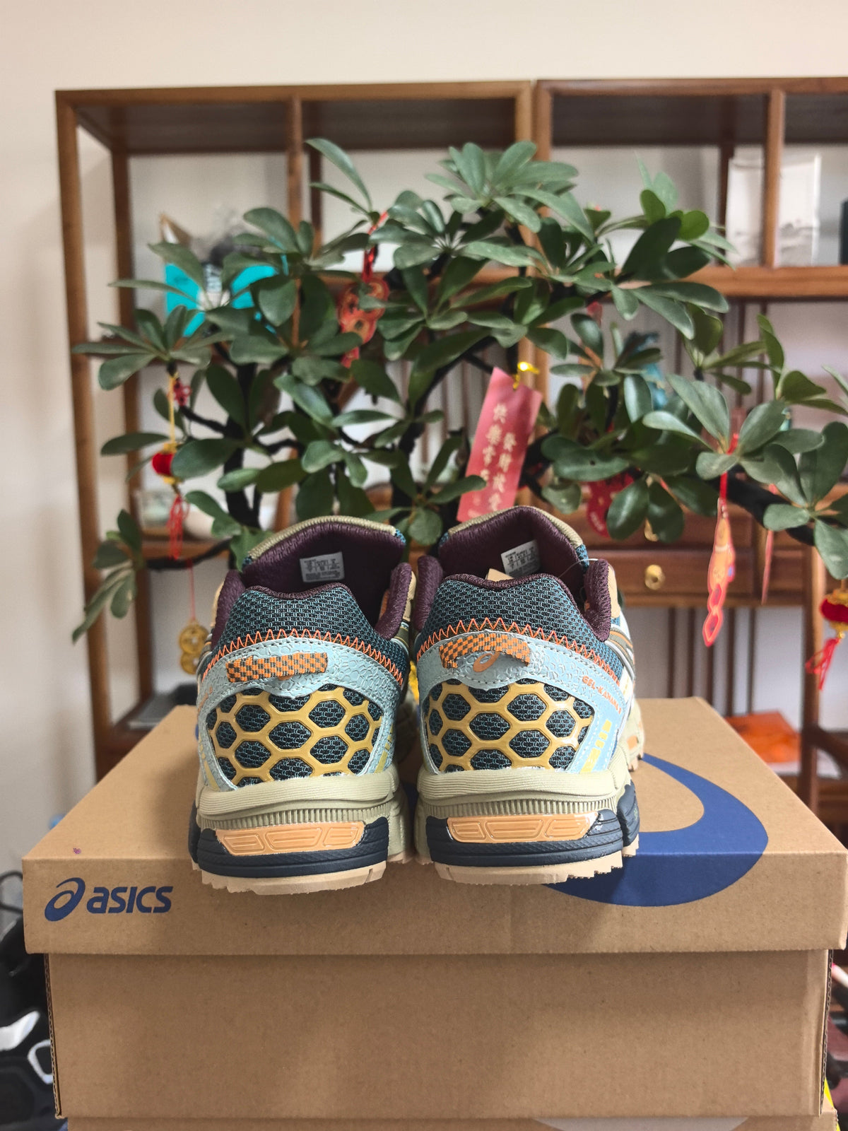 ASICS GEL-Kayano 14 K5 Sneakers in Blue and Brown - product image from the listing.