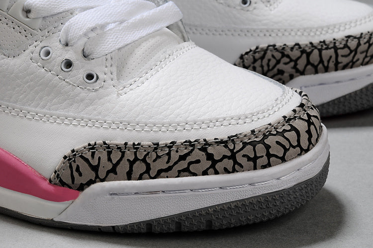 Air Jordan 3 High-Top Sneakers White Pink - product image from the listing.
