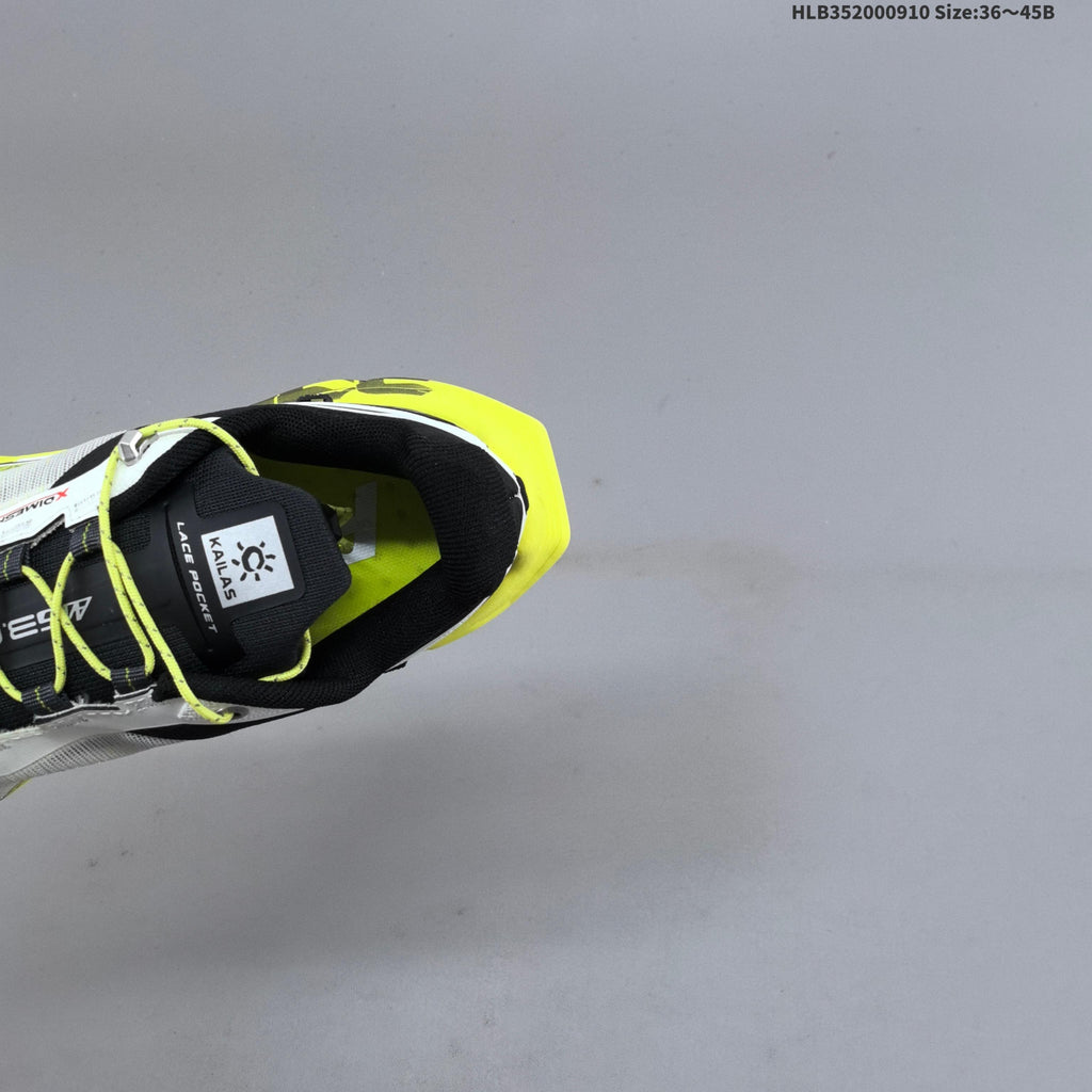 Kailas FUGA EX330 Trail Running Shoes, White and Neon in Yellow - product image from the listing.