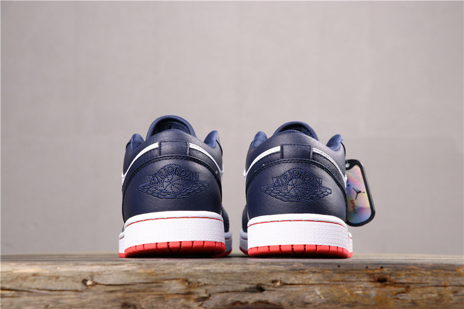 Midnight Navy White 553558-481 Sneakers - Air Jordan 1 Low - product image from the listing.