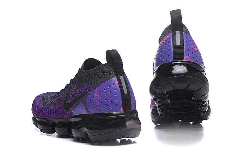 Nike Air VaporMax Flyknit 2 Sneakers in Purple Black 942842-600 - product image from the listing.