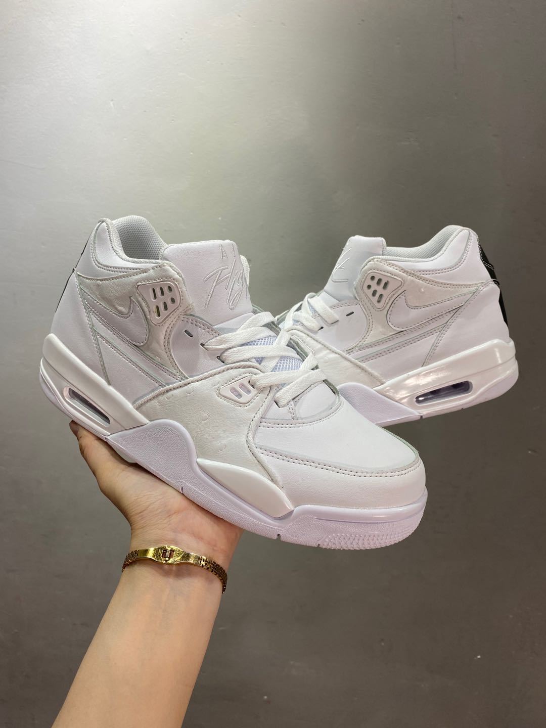 Nike Air Flight 89 High-Top Sneakers in White - product image from the listing.