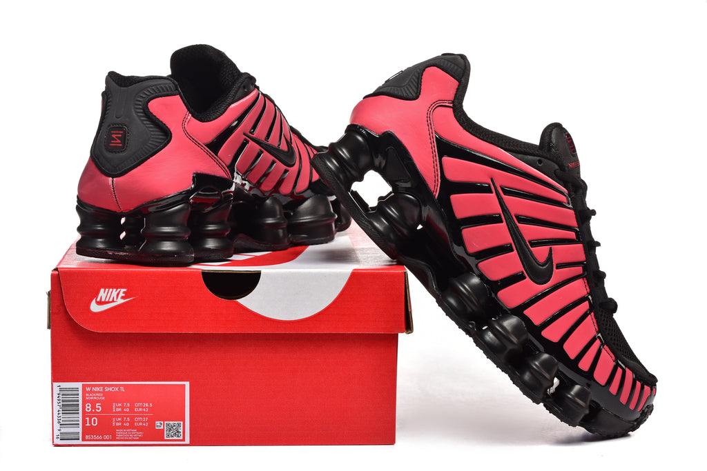 Pink and Black Nike Shox TL Sneakers - product image from the listing.