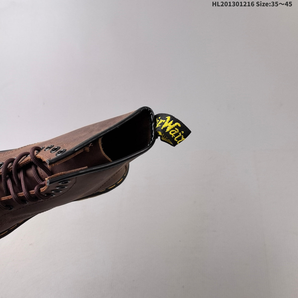 1460 Brown Platform Lace-Up Boots by Dr. Martens - product image from the listing.