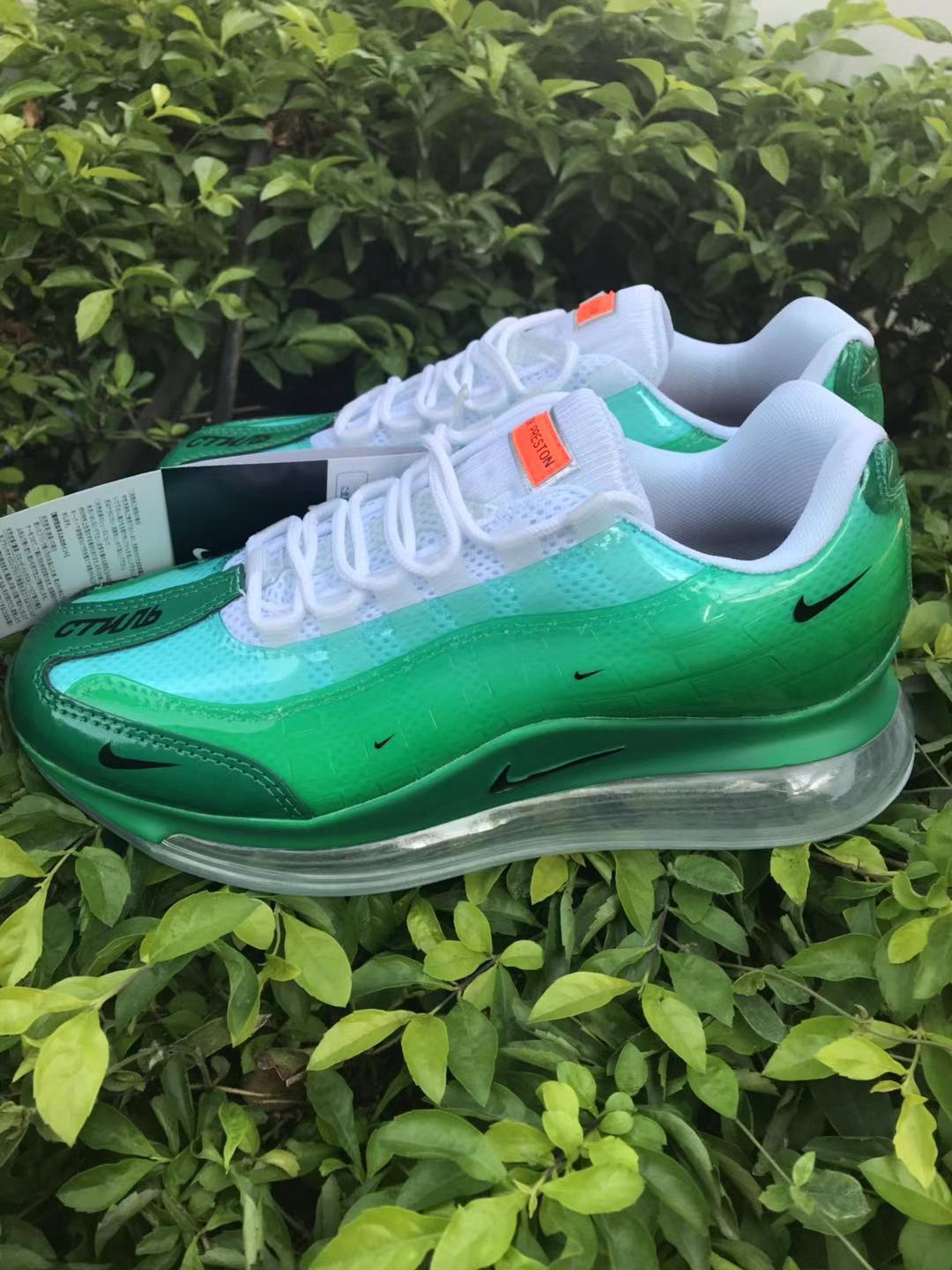 Nike Air Max 720 Sneakers in Green and White - product image from the listing.