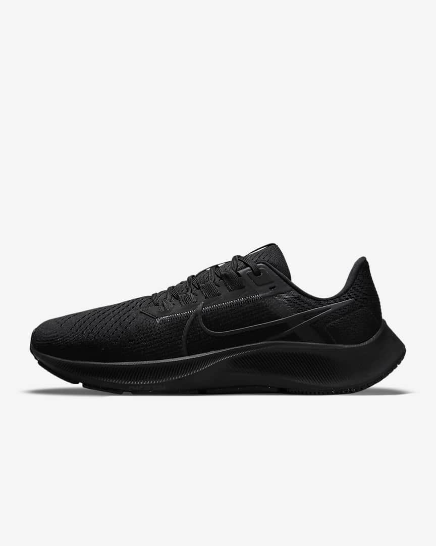 Nike Air Zoom Pegasus 38 Running Shoes, in Black CW7356-001 - product image from the listing.