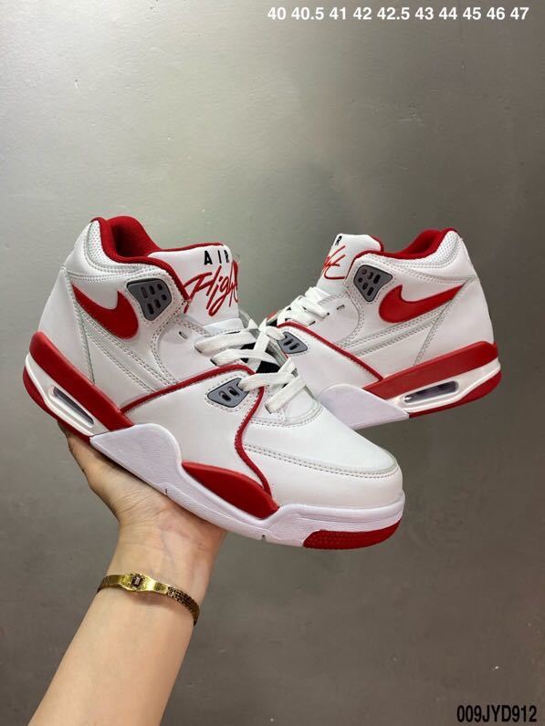 Nike Air Flight 89 Sneakers in White Red - product image from the listing.