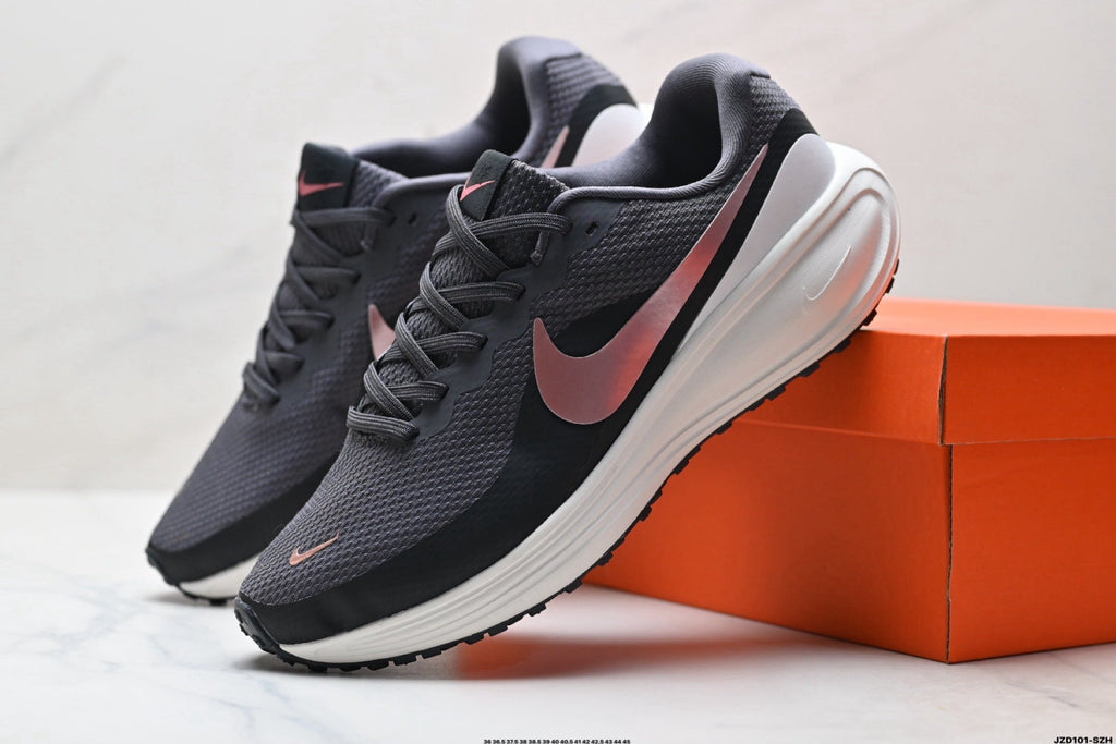 Nike Revolution 8 Running Shoes, in Charcoal and Pink - product image from the listing.