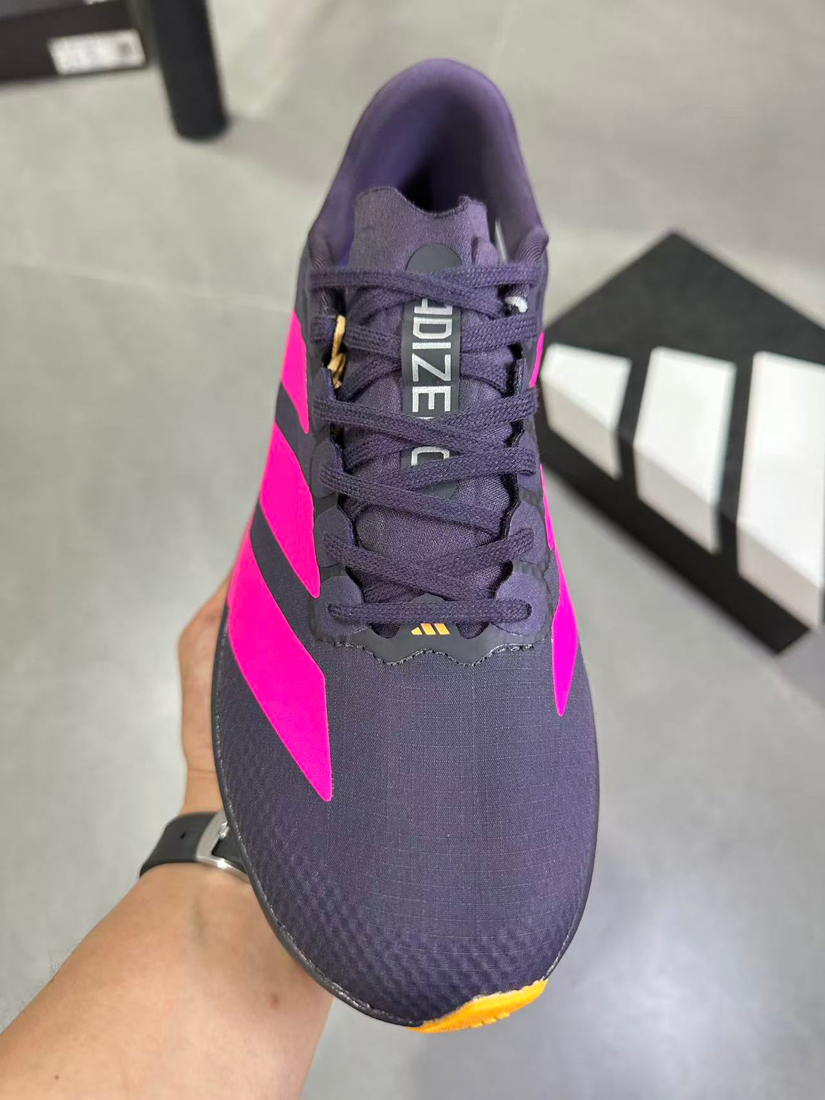Adidas Lightstrike Pro Running Shoes in Purple Pink KI6931 - product image from the listing.