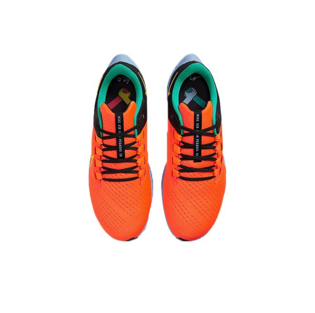 Nike Air Zoom Pegasus 38 Running Shoes in Orange/Black - product image from the listing.
