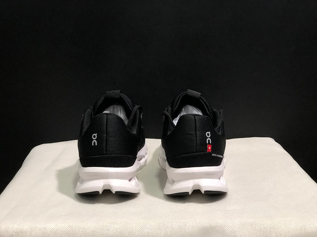 On Cloudsurfer Running Shoes in Black and White - product image from the listing.
