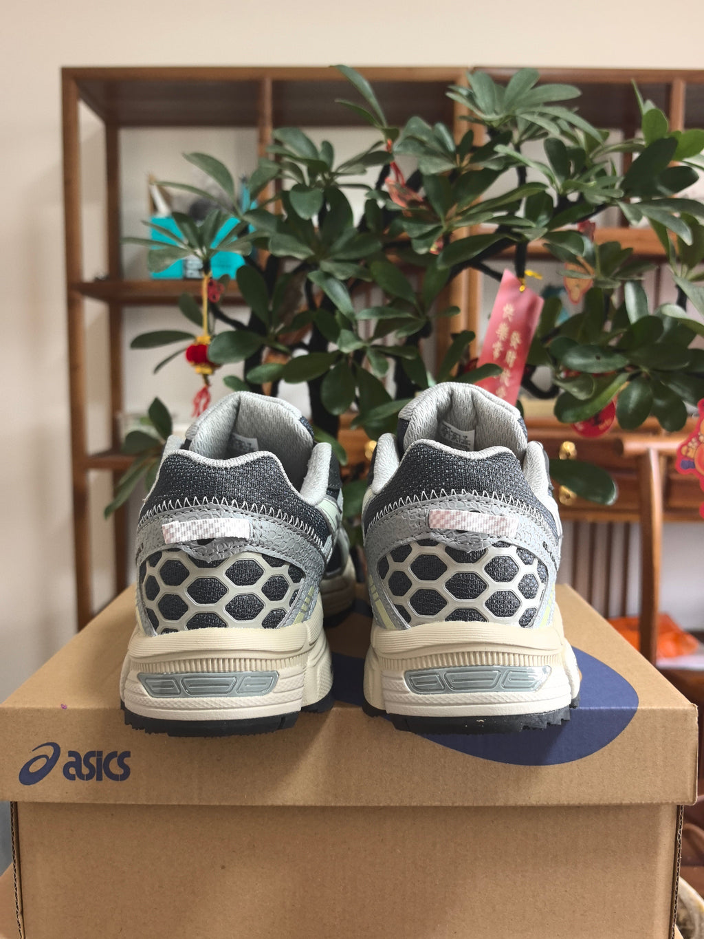 Gray and Black ASICS K10 Sneakers - product image from the listing.