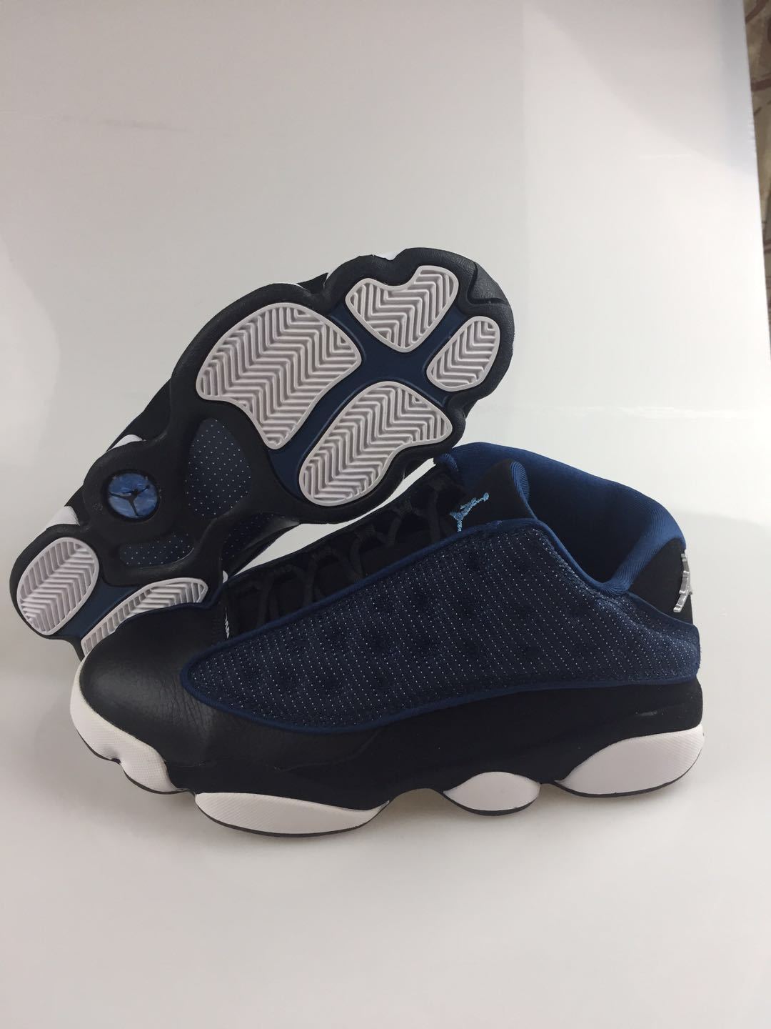 Navy and Volt Jordan Flight Club 91 Sneakers - product image from the listing.