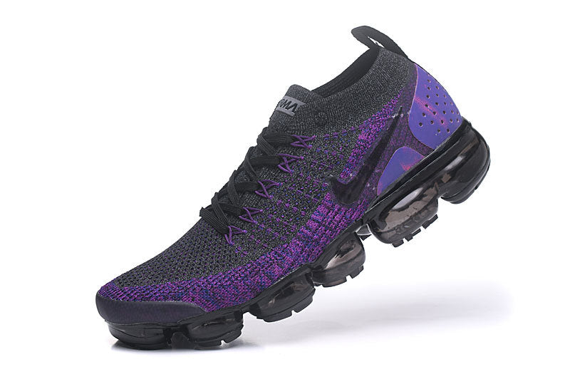 Nike Air VaporMax Flyknit 2 Sneakers in Purple Black 942842-600 - product image from the listing.