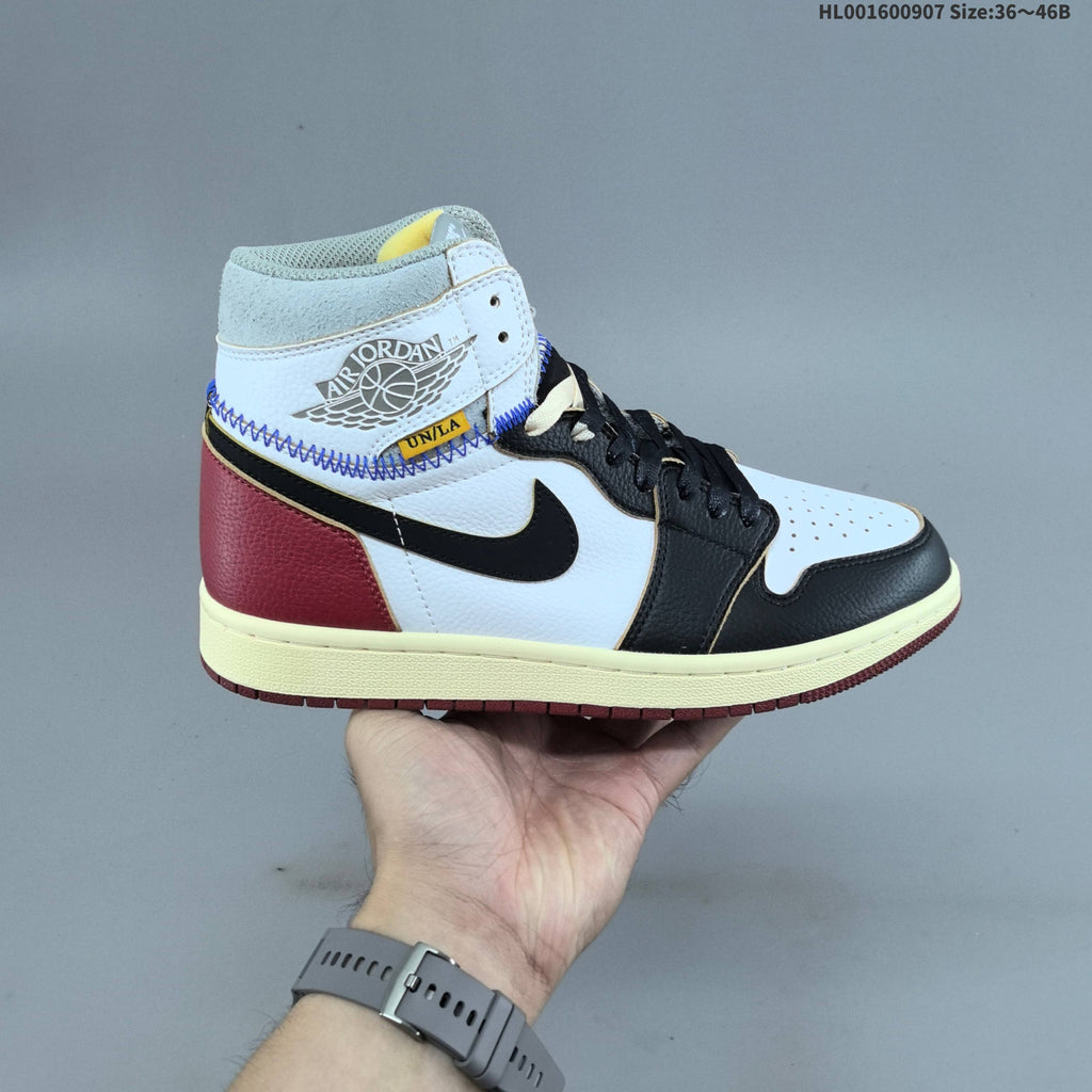 Jordan 1 Retro High OG Union LA Sneakers in White Red - product image from the listing.