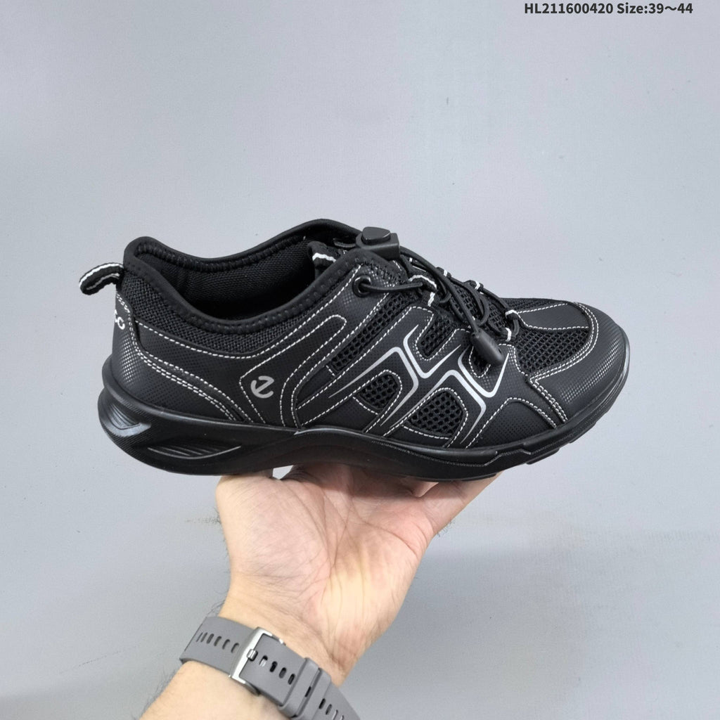 Men's ECCO BIOM Outdoor Sneakers, Black and Light Neutral - product image from the listing.
