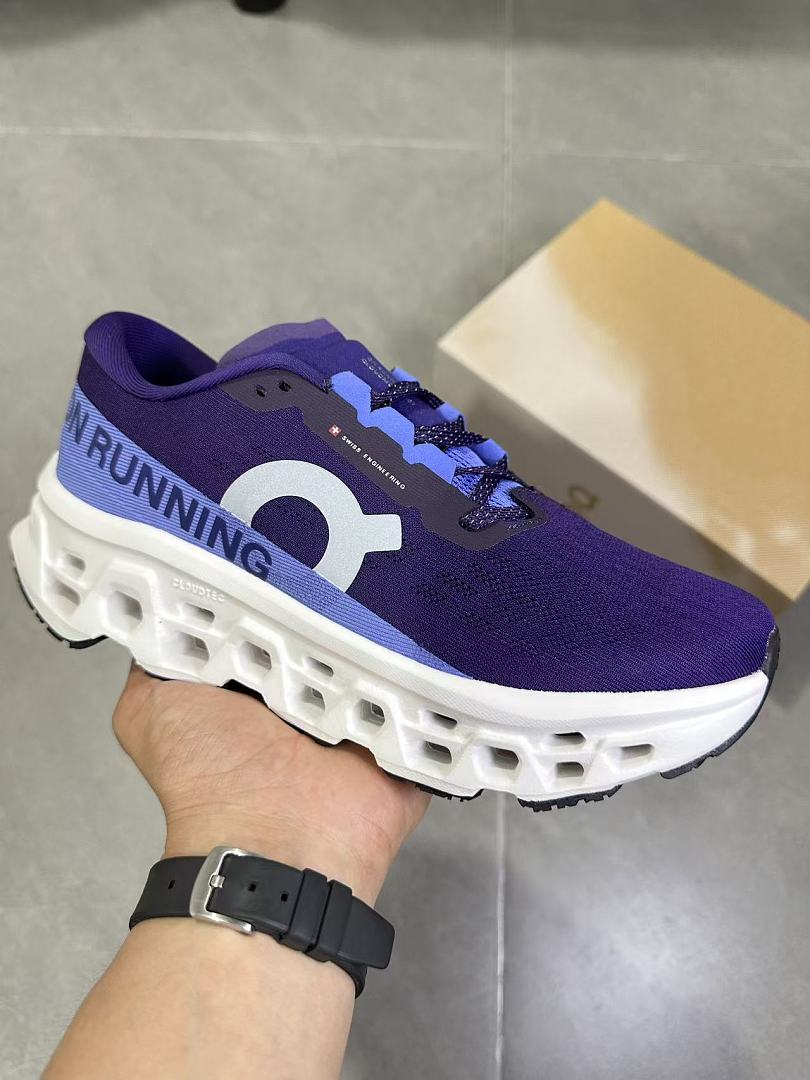 On Running Cloudmonster 2 Sneakers, in Purple and Blue - product image from the listing.