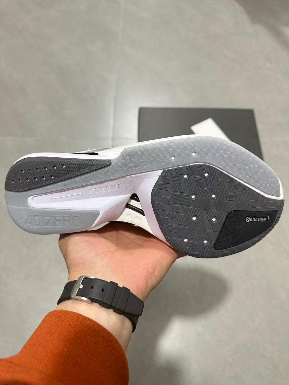Adidas Adizero Lightstrike Pro Running Shoes in White - product image from the listing.