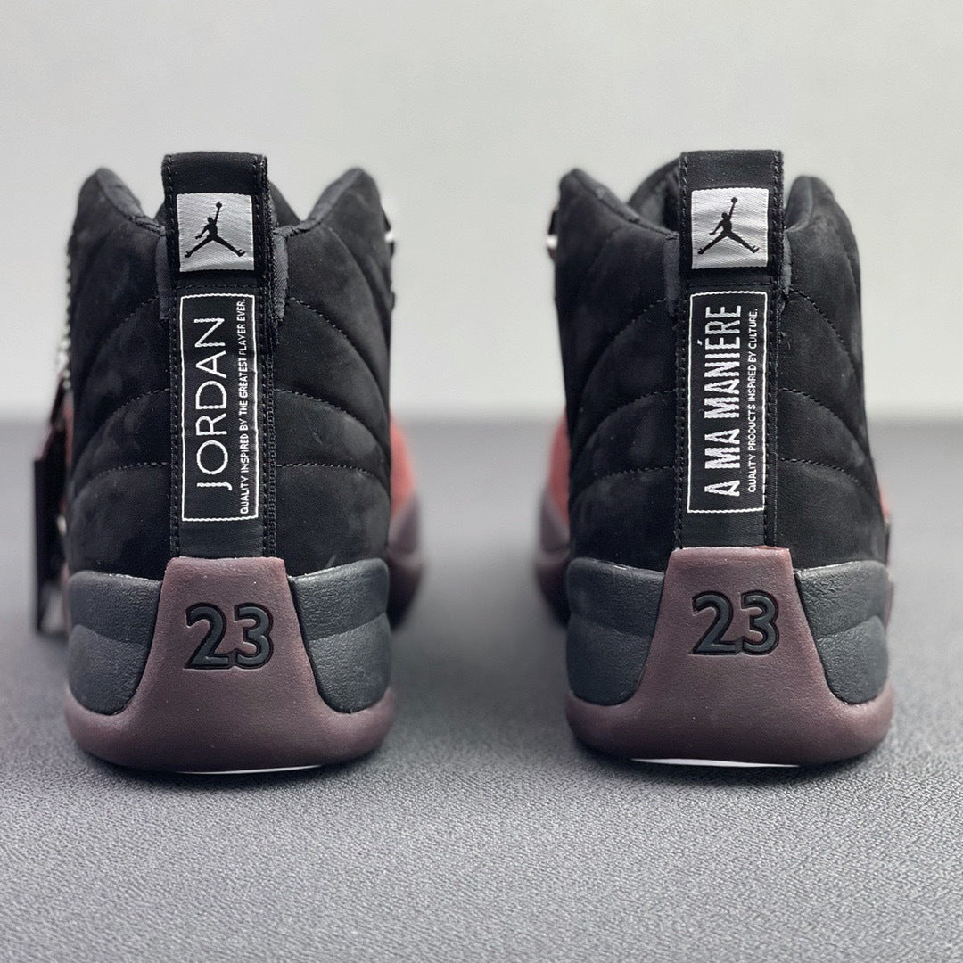 Jordan 12 Retro A Ma Maniére in Black Burgundy DV6989-001 - product image from the listing.