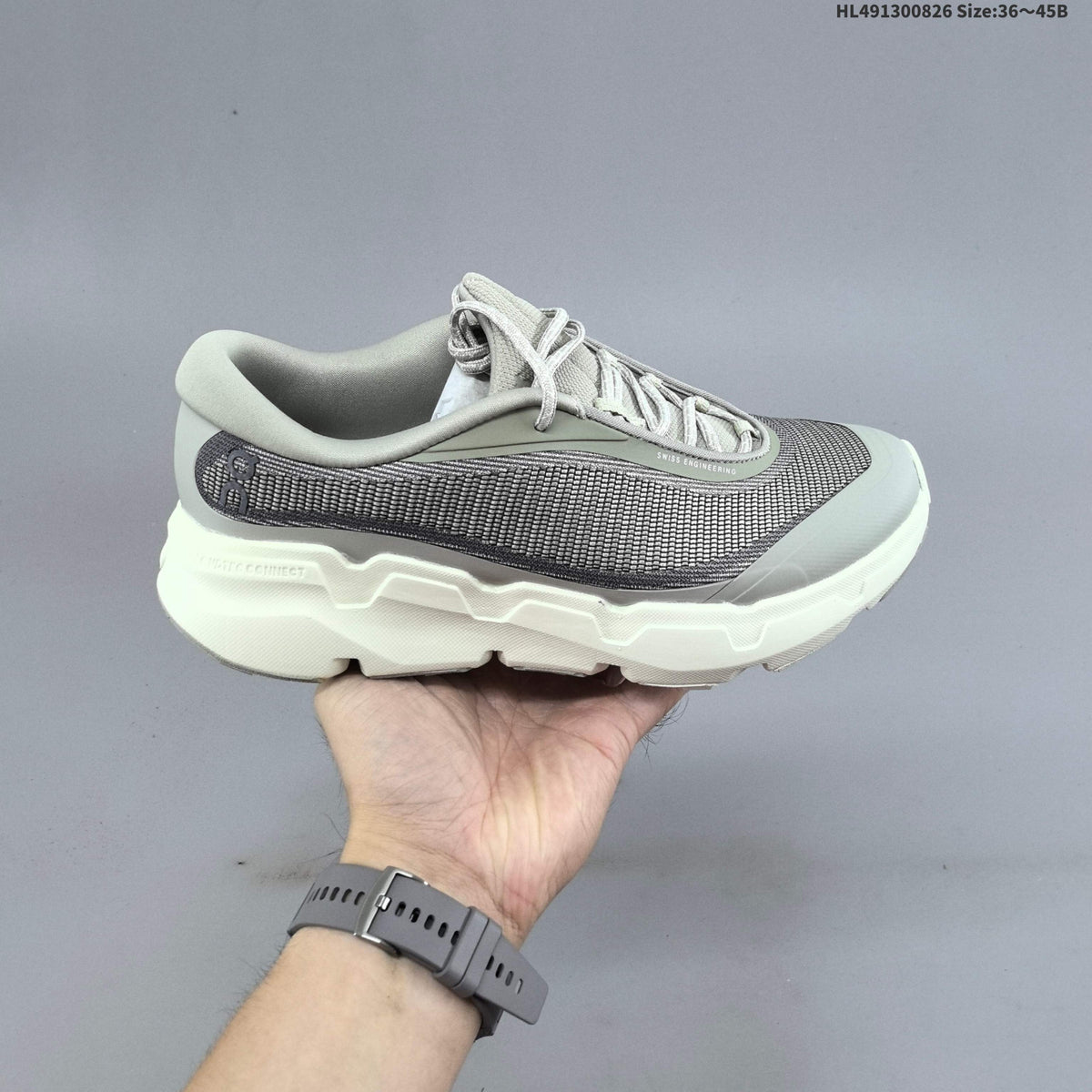 Gray On CloudsoMA Trail Running Shoes - product image from the listing.