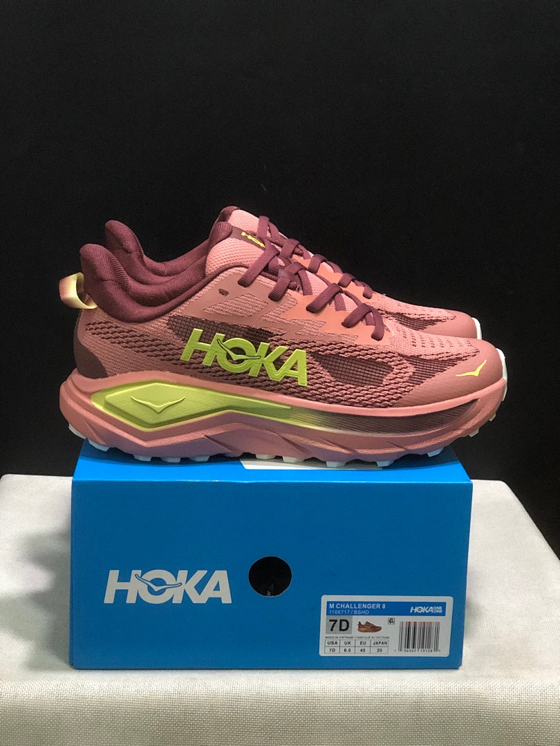 Rose Pink - HOKA Challenger 8 Trail Running Shoes - product image from the listing.
