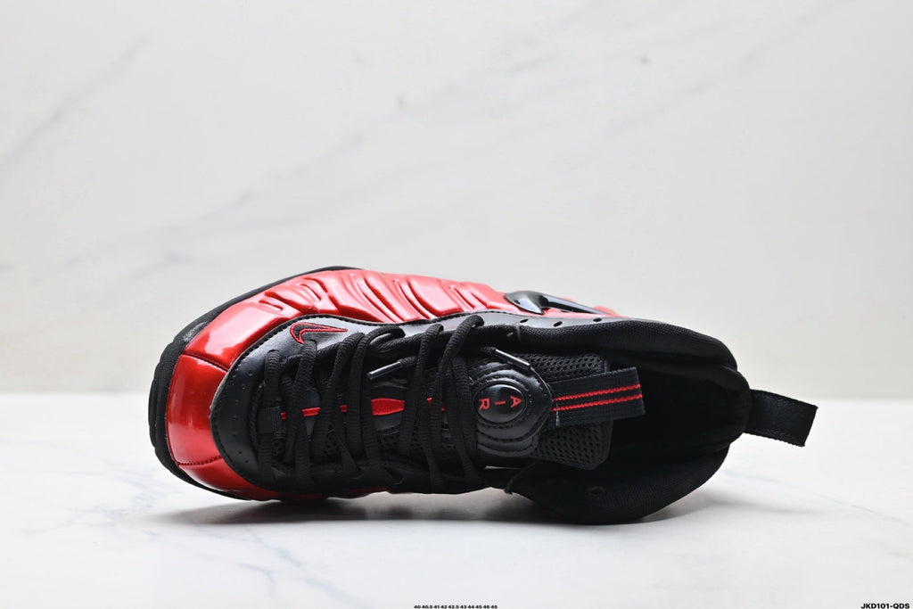 Nike Air Foamposite One Penny Sneakers in Red and Black - product image from the listing.