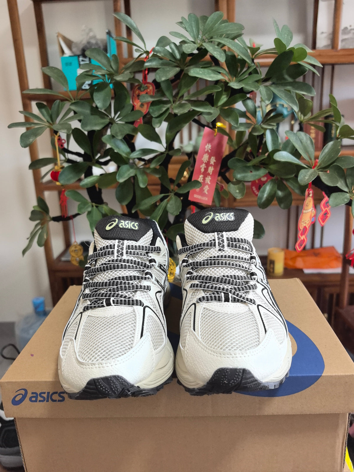 Ivory and Black ASICS K13 Sneakers - product image from the listing.