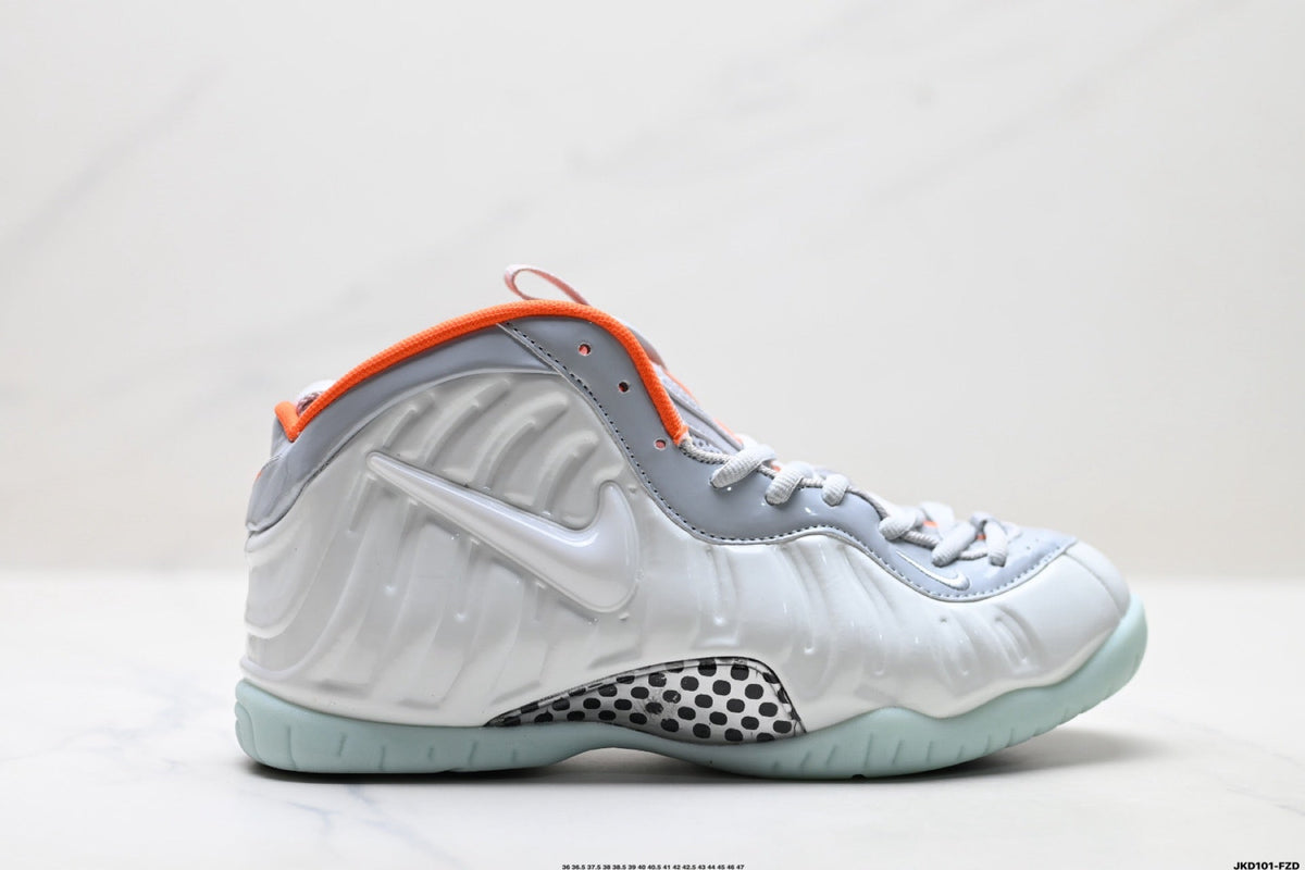 Nike Air Foamposite One Penny Hardaway Sneakers in Gray Orange - product image from the listing.