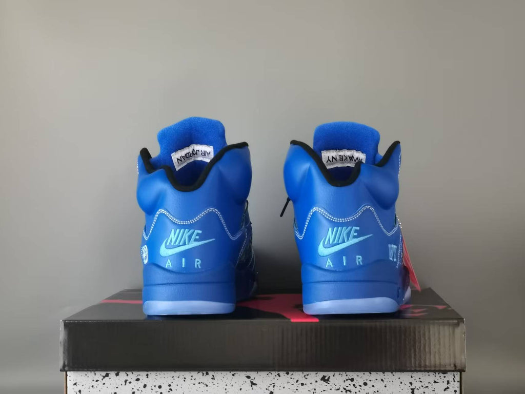 "NY" Air Jordan 5 Retro Arctic Blue - product image from the listing.