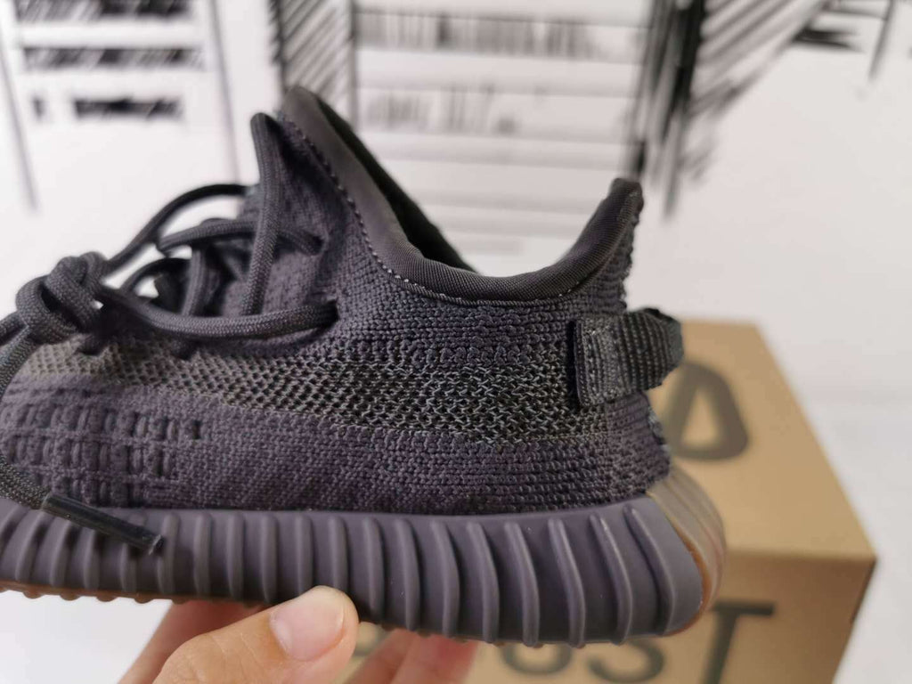 Black and Gum Yeezy 350 V2 Kids Sneakers - product image from the listing.