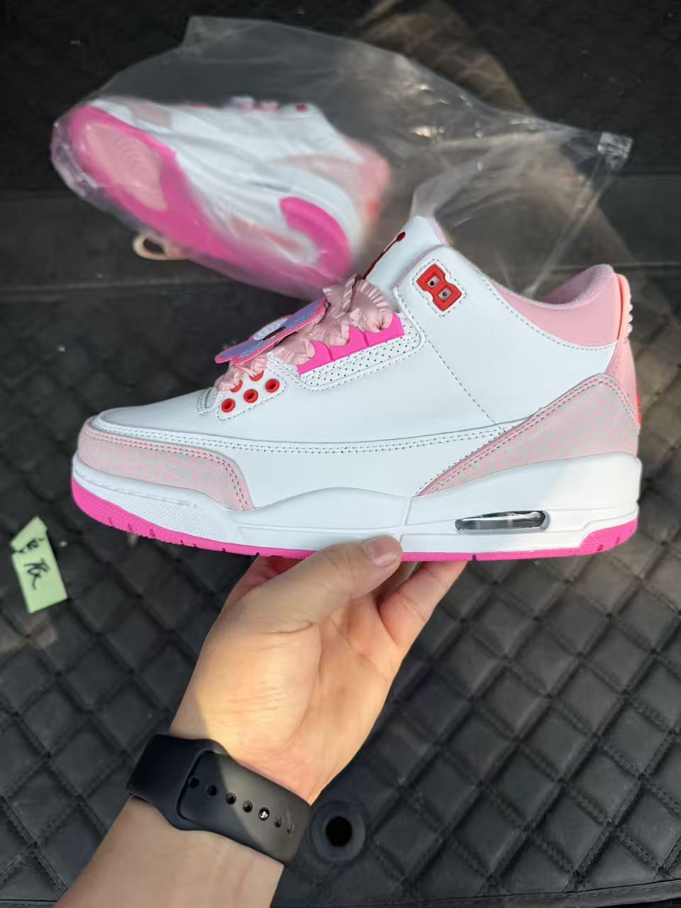 White/Pink Flower - Air Jordan 3 - product image from the listing.