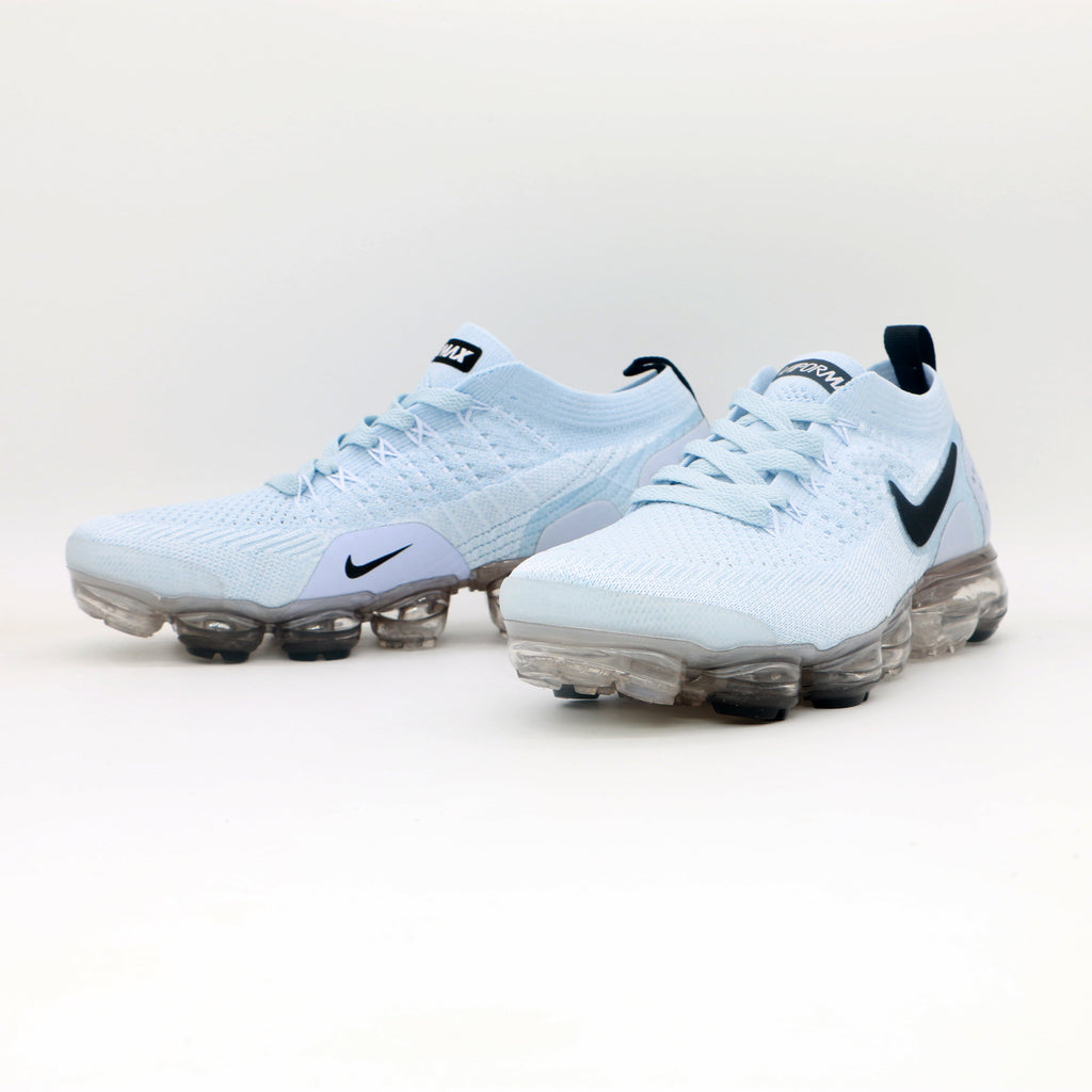 Light Blue Nike Air VaporMax Flyknit Sneakers - product image from the listing.