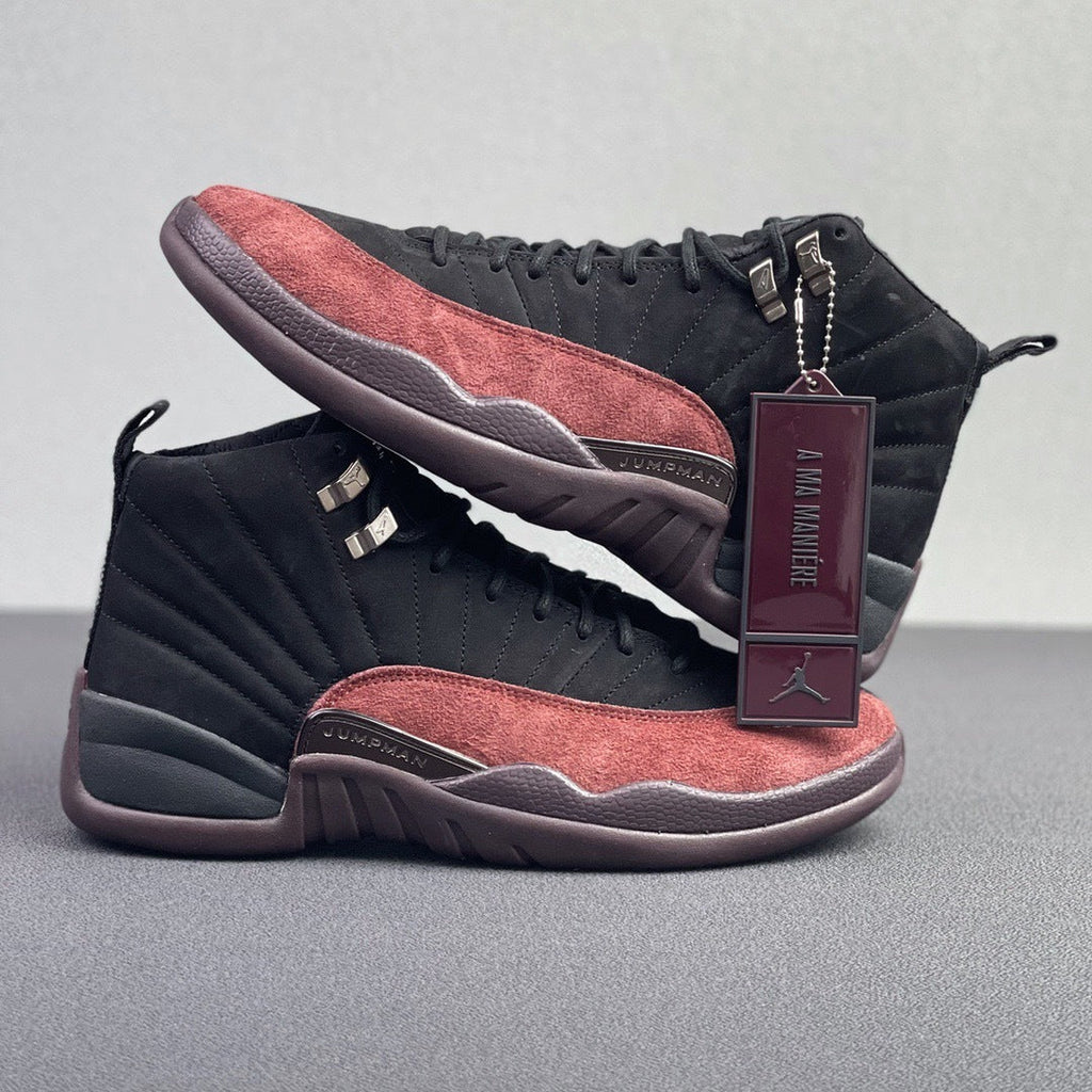 Jordan 12 Retro A Ma Maniére in Black Burgundy DV6989-001 - product image from the listing.
