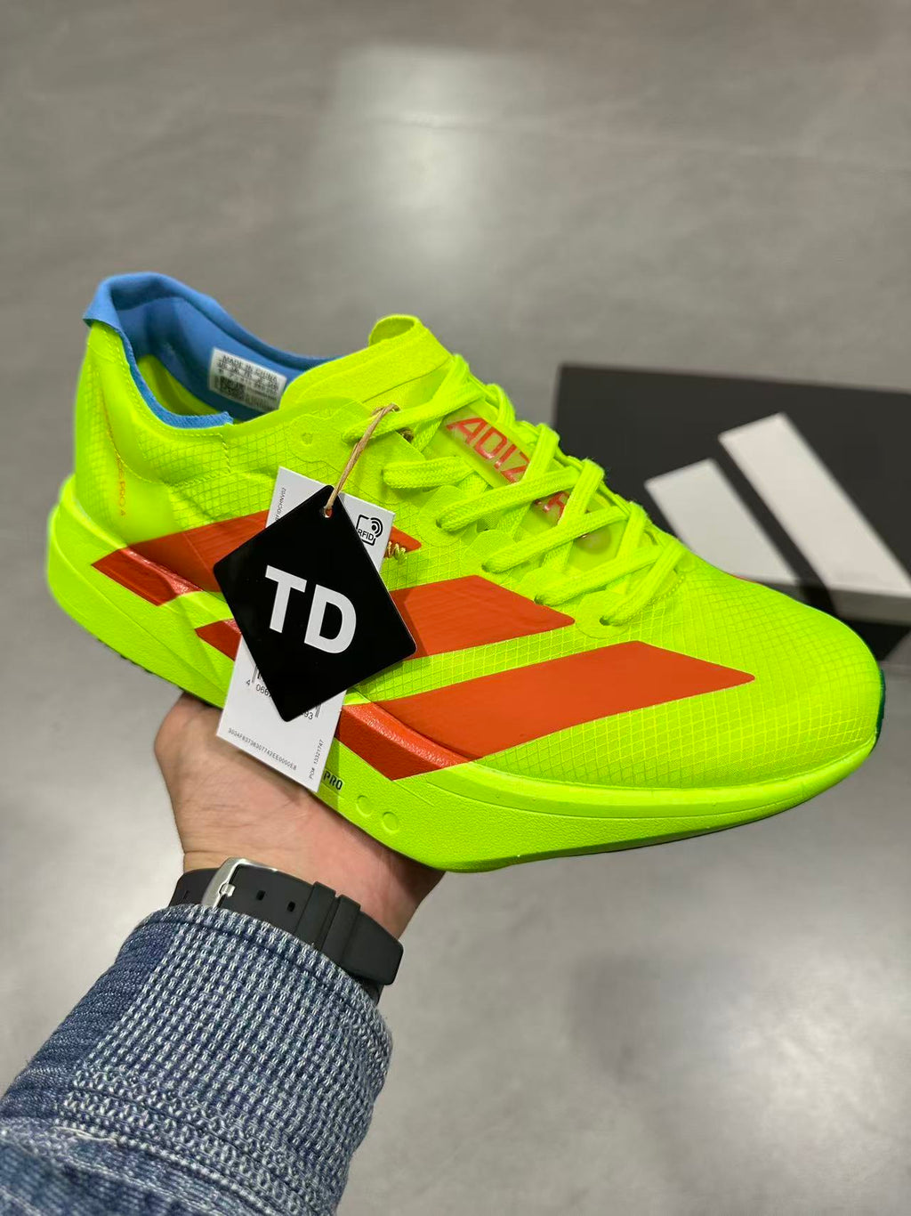 Nike Lightstrike Pro JQ1571 Running Shoes, in Volt Orange - product image from the listing.