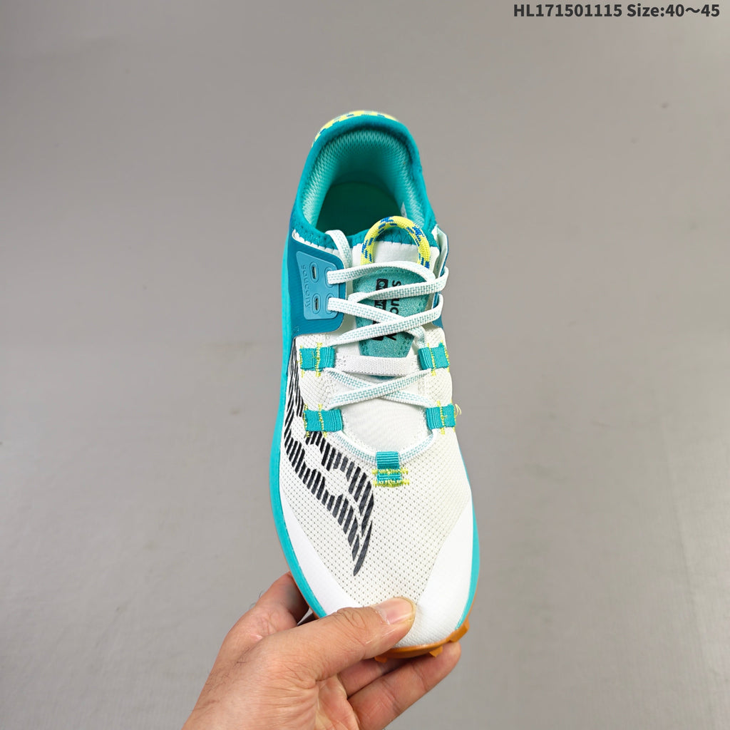 Saucony Endorphin Rift Trail Running Shoes, in White and Teal - product image from the listing.