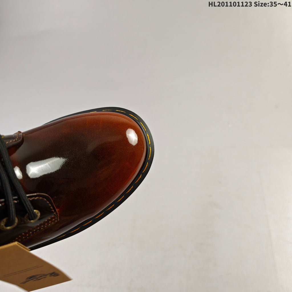 Dr. Martens 1461 Smooth Platform Shoes in Cherry in Brown - product image from the listing.
