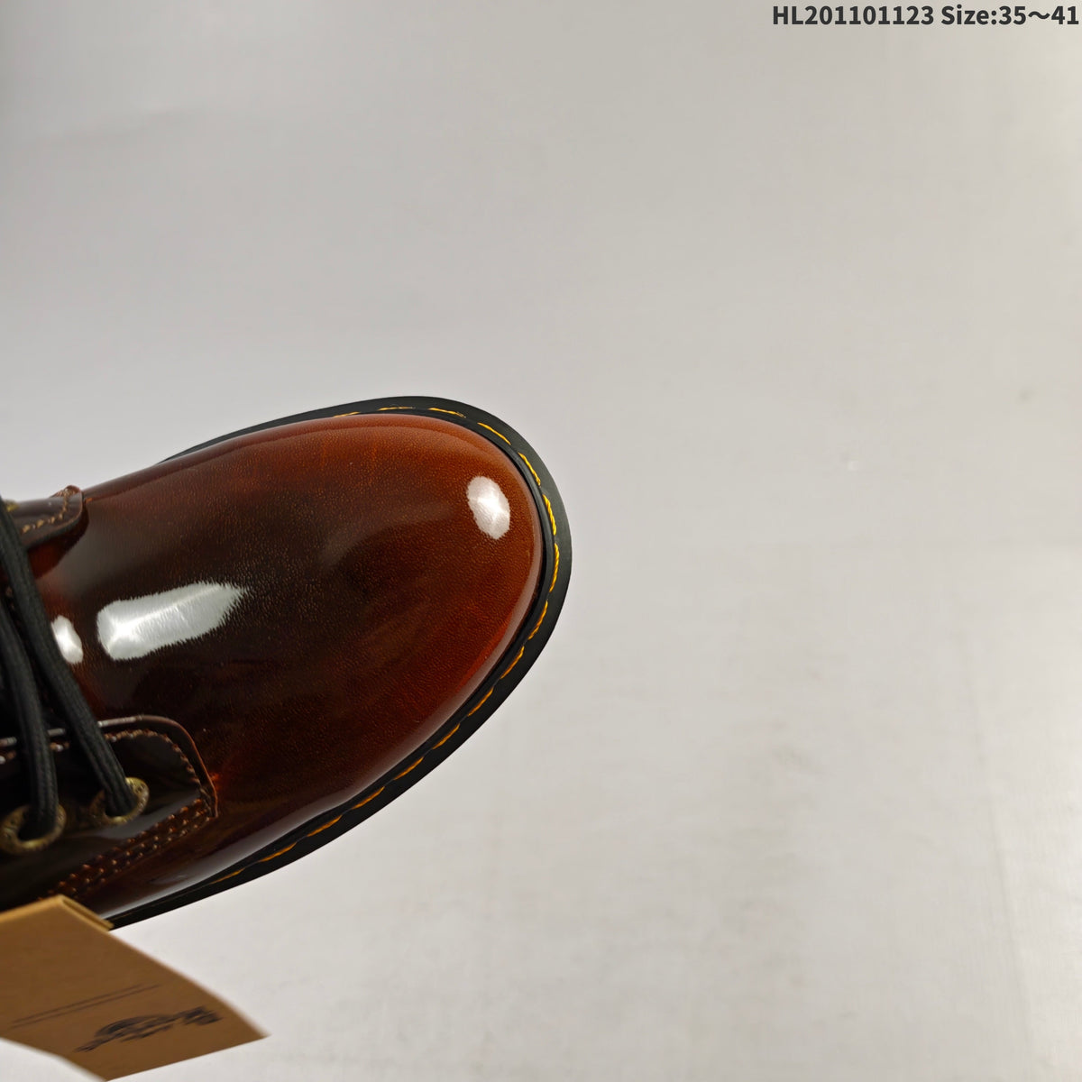 Dr. Martens 1461 Smooth Platform Shoes in Cherry in Brown - product image from the listing.