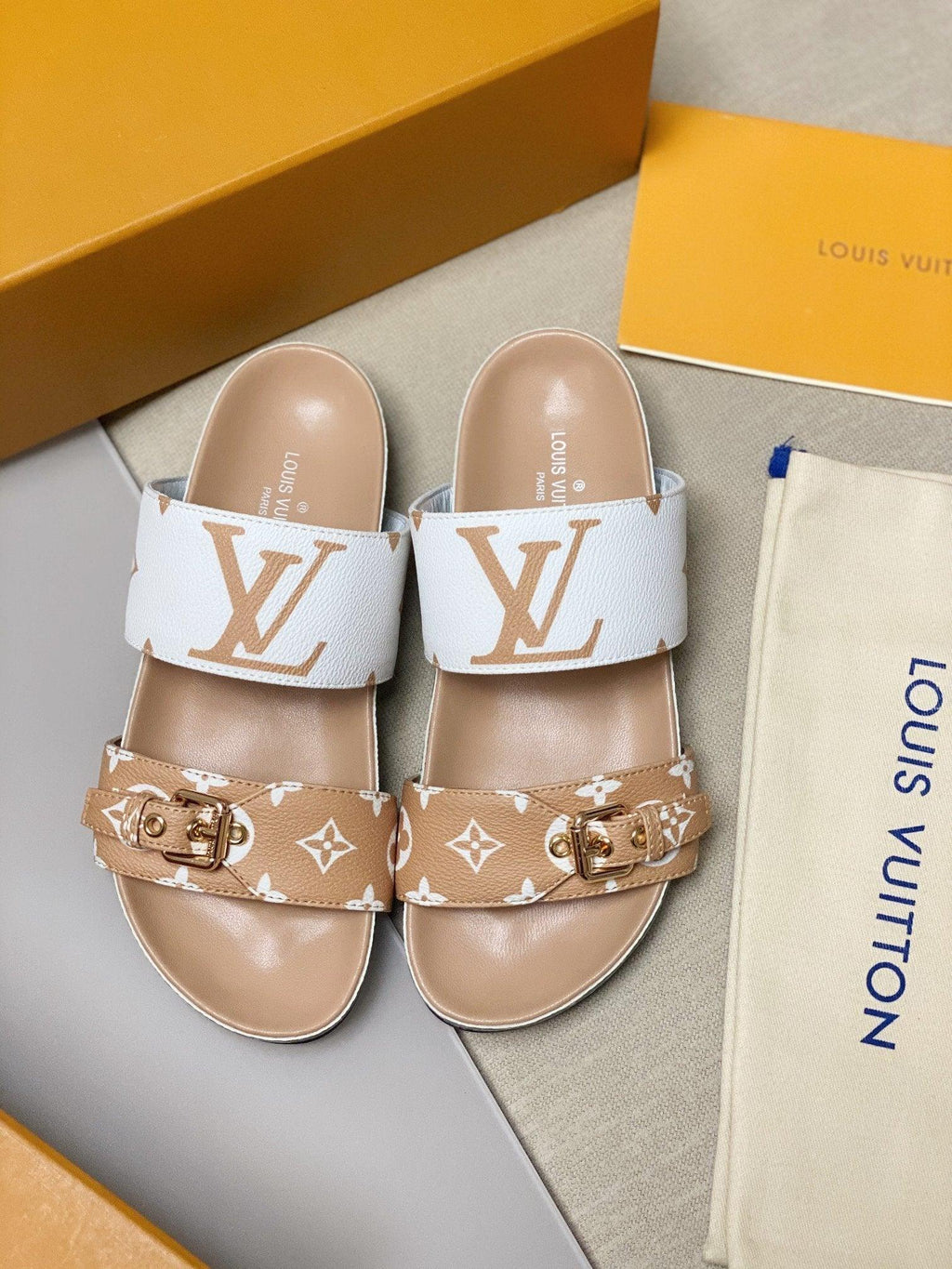 Bom dia Mule Slides Sandals by Louis Vuitton - product image from the listing.