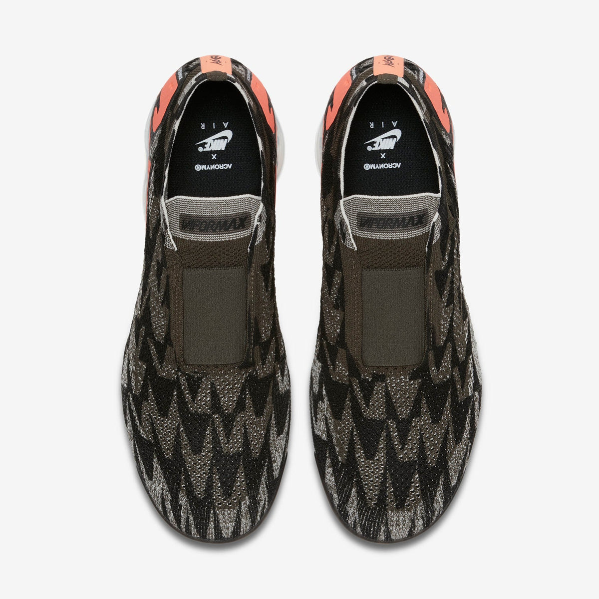 Nike Air VaporMax Moc 2 x ACRONYM in Black Coral AQ0996-102 - product image from the listing.
